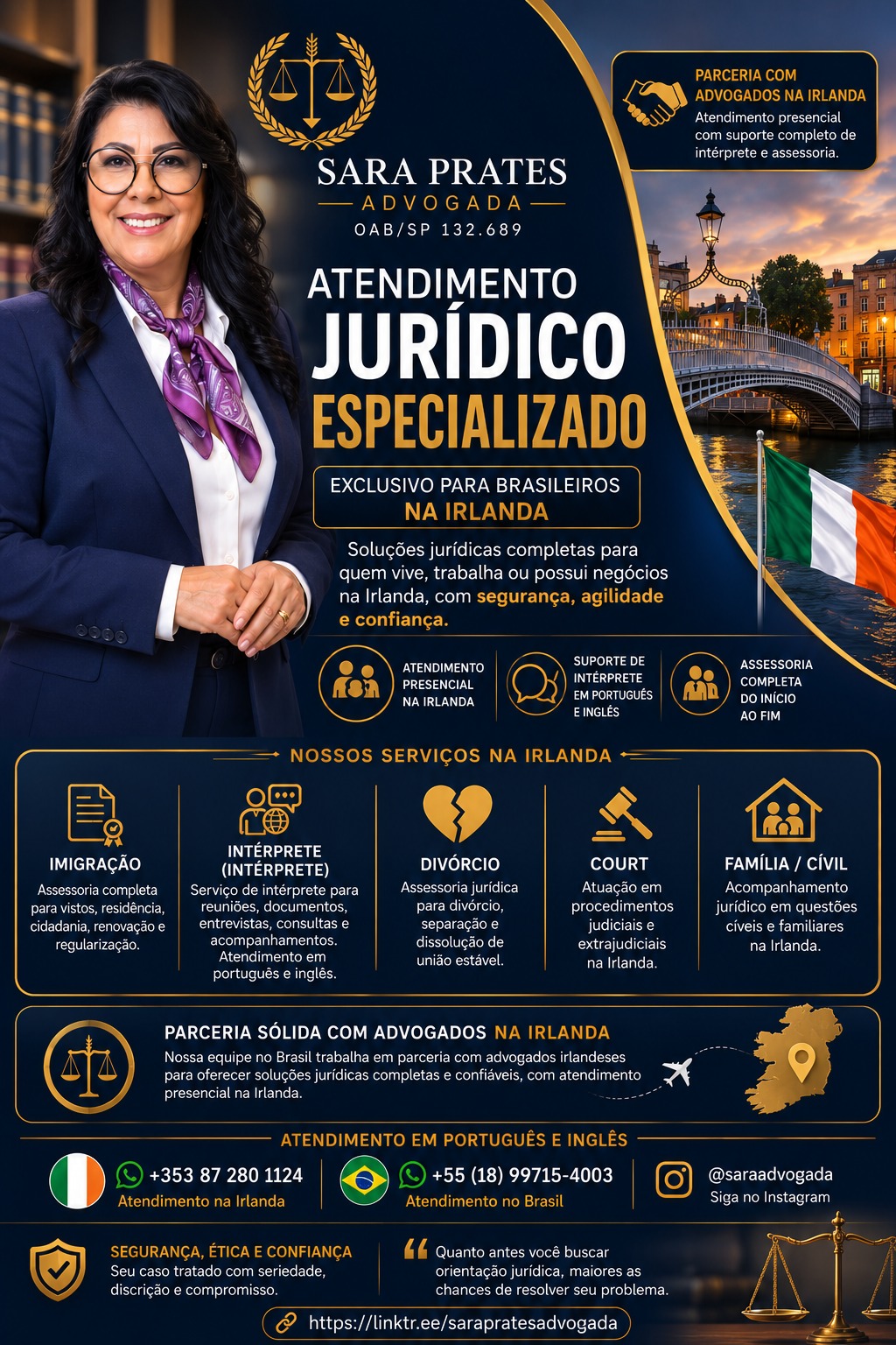 Assessoria jurídica para brasileiros na Irlanda