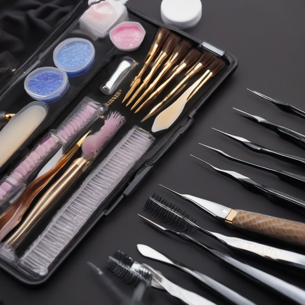 Kit profissional extensão de cílios fio a fio