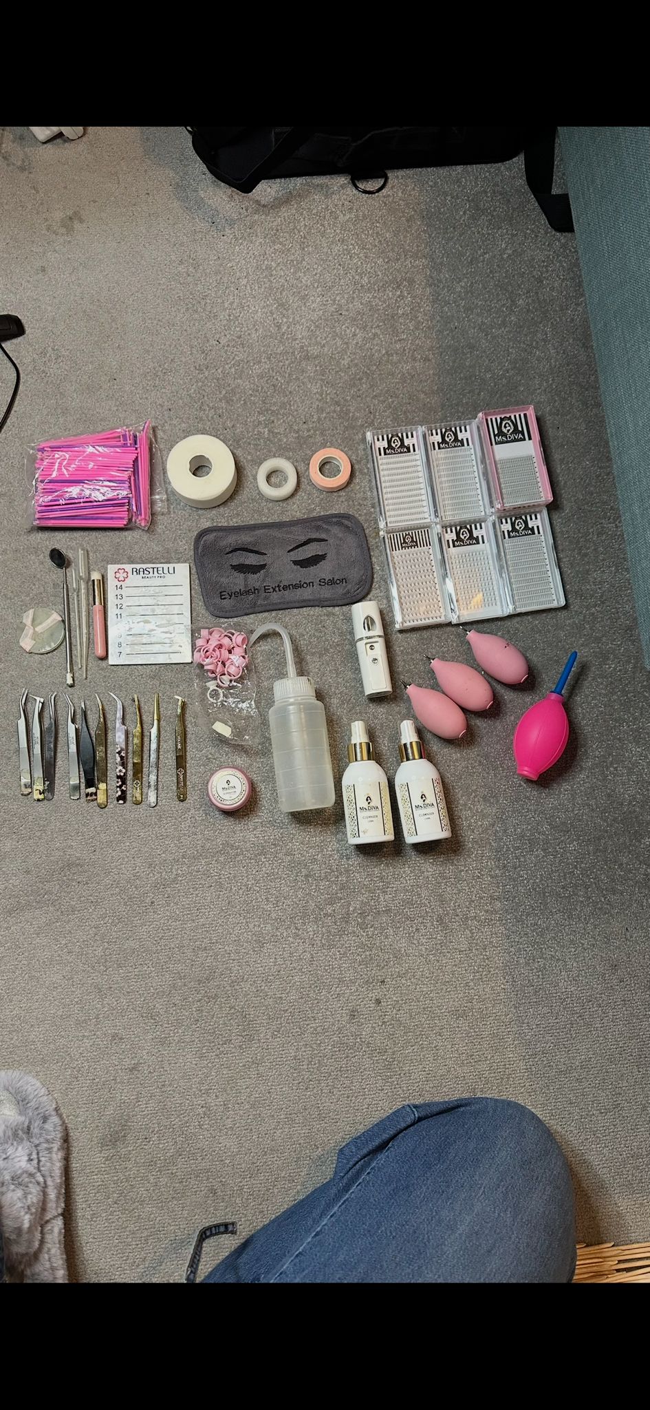 Kit profissional extensão de cílios fio a fio