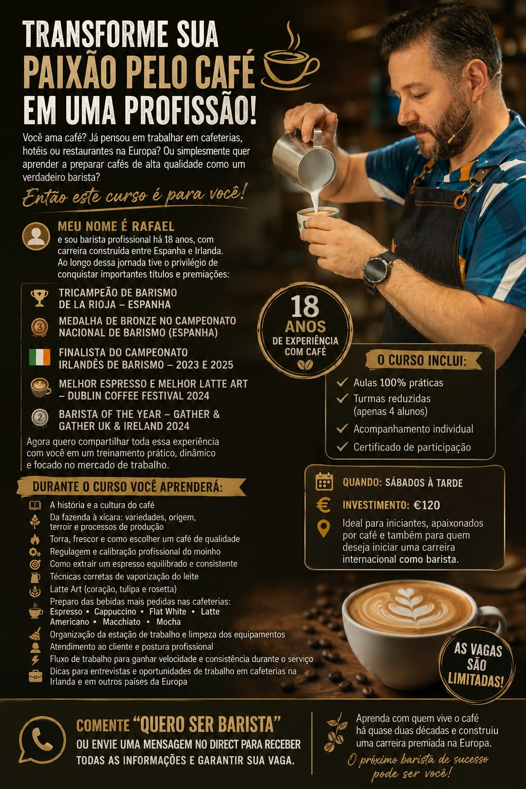 Curso de barista - 2 vagas para sábado