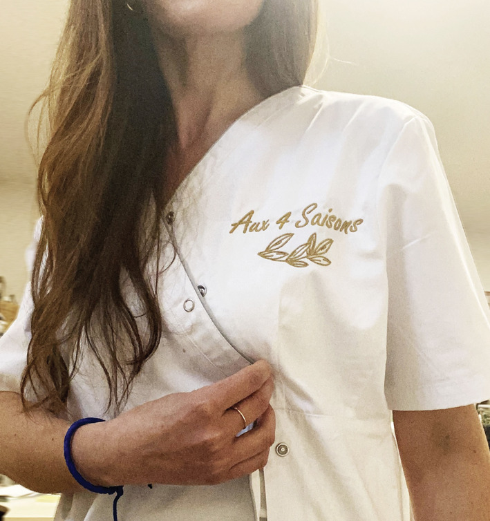 Blouse Esthéticienne personnalisée