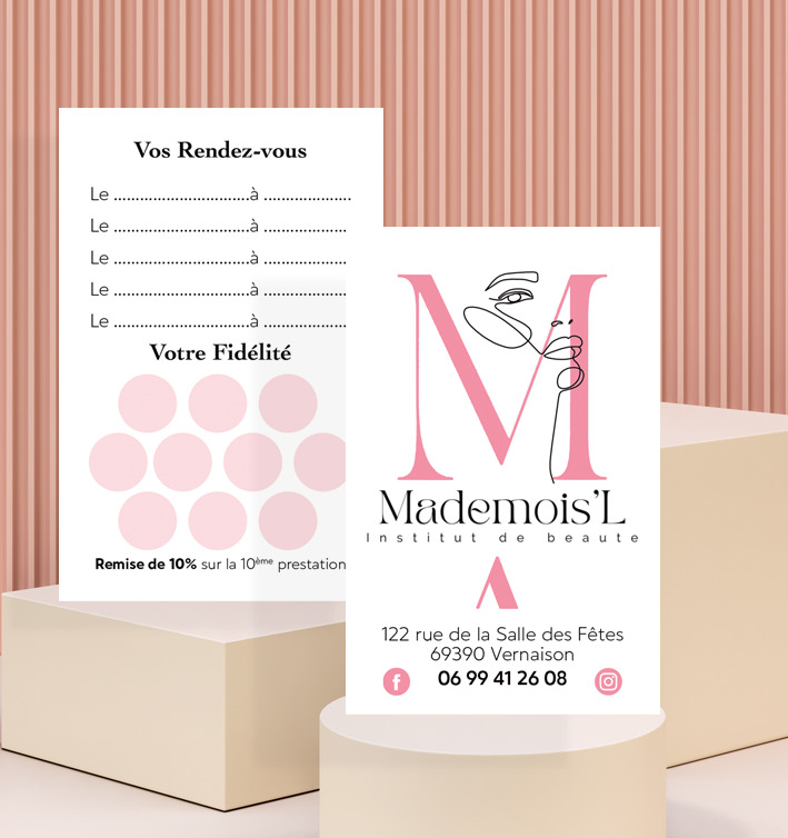 CARTE DE RENDEZ-VOUS ESTHETICIENNE 6