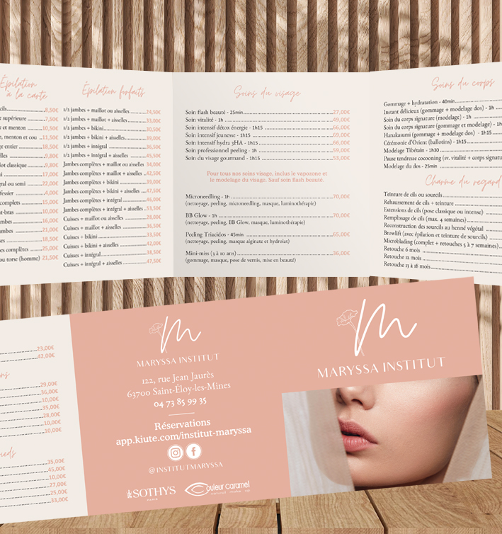CATALOGUE ESTHETIQUE 3 VOLETS ROSE copie