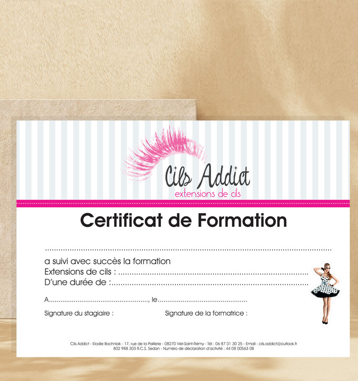 DIPLOME CERTIFICAT DE FORMATION INSTITUT DE BEAUTE 3