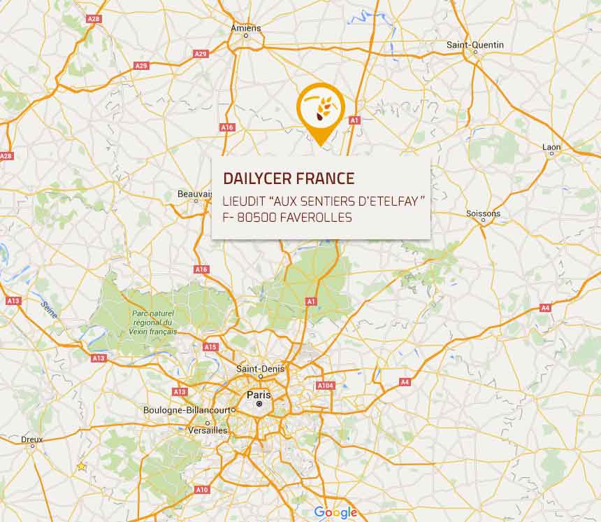Dailycer France, Lieu Dit Aux Sentiers d'Etelfay, 80500 Faverolles. Téléphone : 03 22 78 77 00