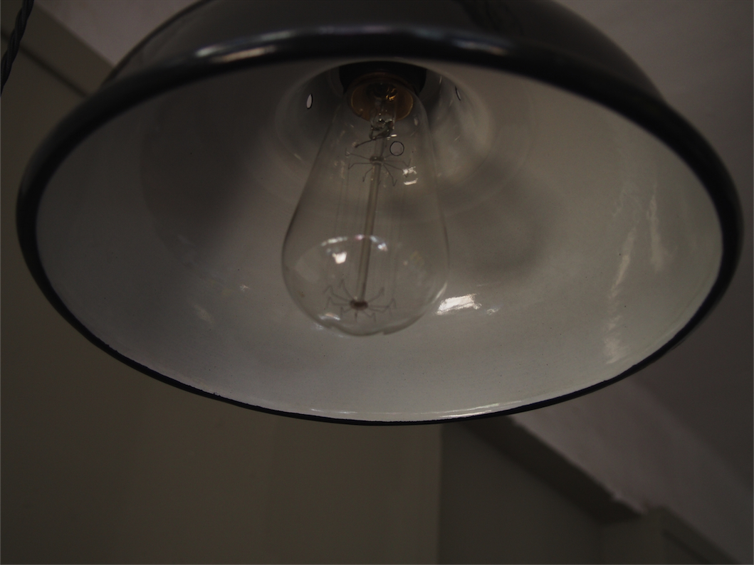 pantalla esmaltada negra lámpara industrial - Image 10