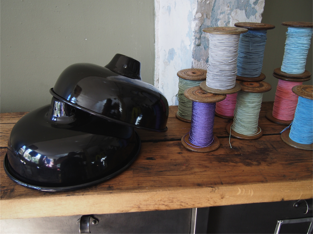 pantalla esmaltada negra lámpara industrial - Image 15