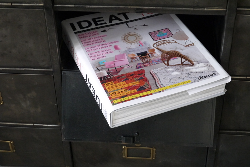 ancien meuble console 12 casiers industriel a clapet Roneo 1940 plateau metal – Image 9