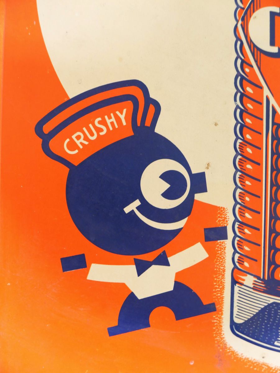 buvez crush ancienne grande Tole publicitaire année 1960 – Image 11