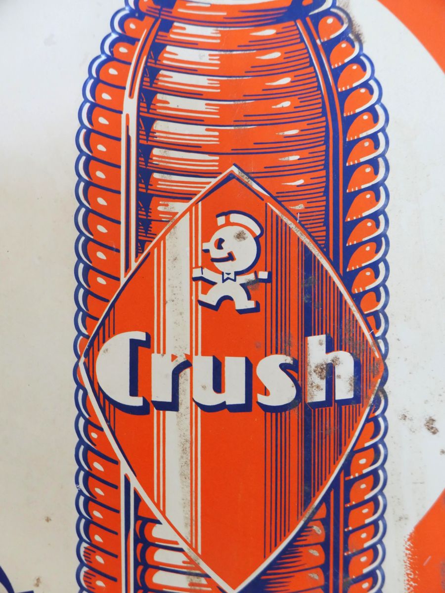 buvez crush ancienne grande Tole publicitaire année 1960 – Image 12