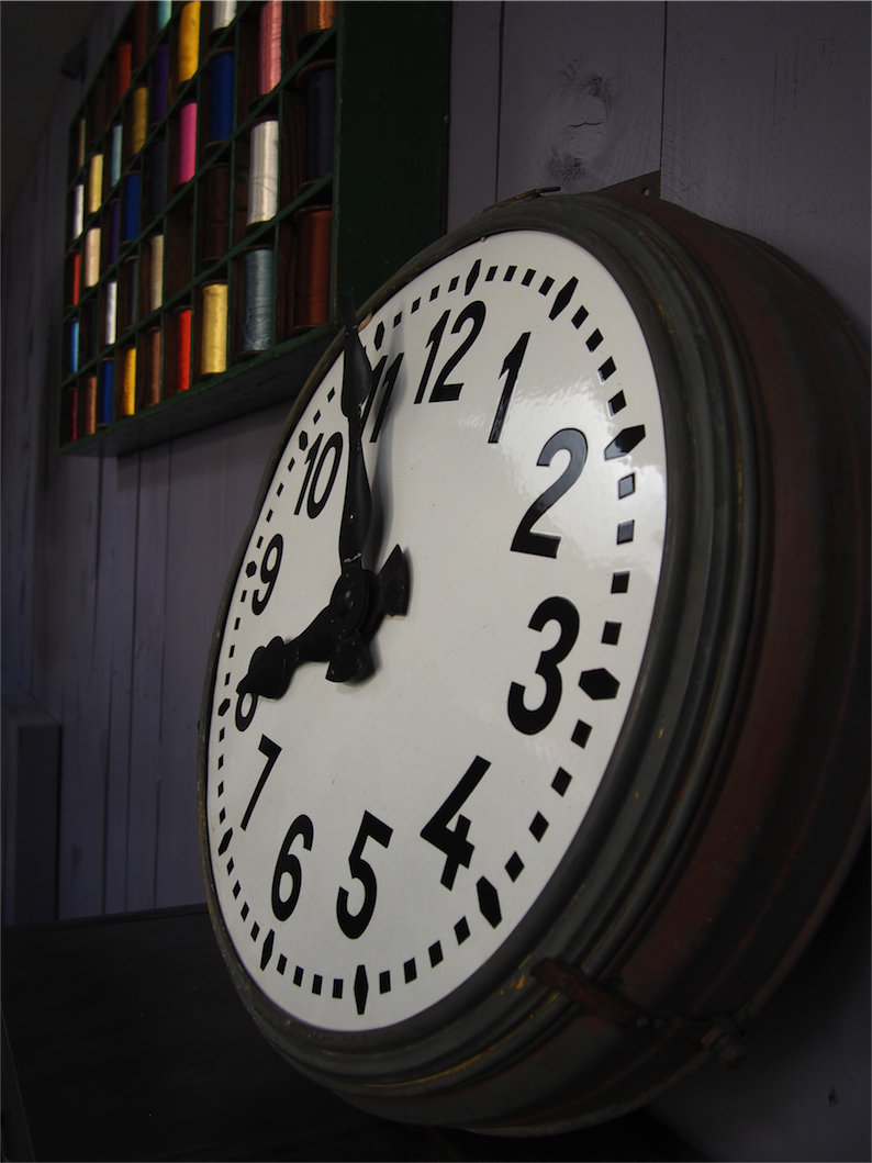 ancienne grande horloge de gare cadran emallé – Image 2