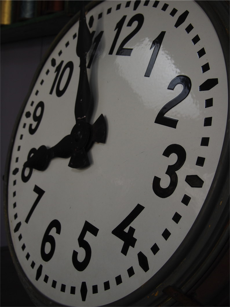 ancienne grande horloge de gare cadran emallé – Image 9