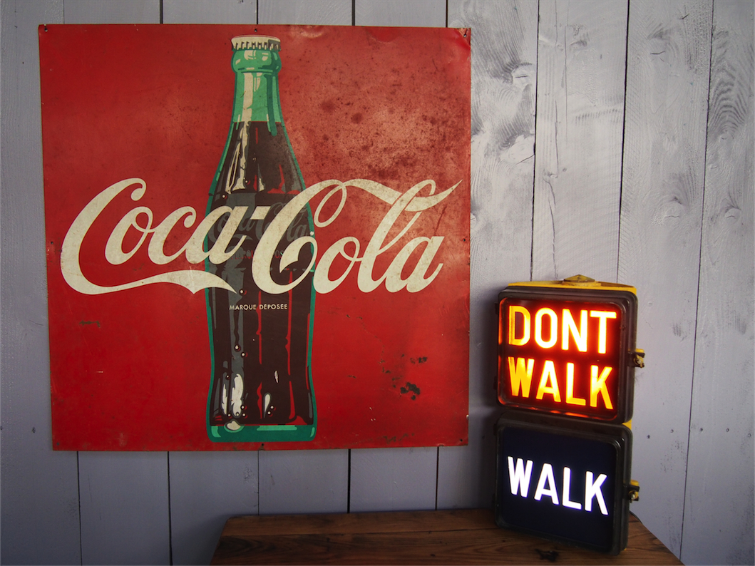 grande plaque publicitaire metal Coca Cola dans son jus – Image 7