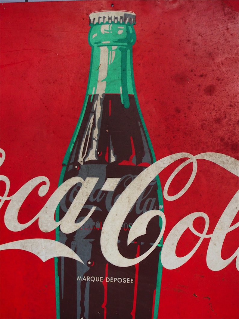 grande plaque publicitaire metal Coca Cola dans son jus – Image 5