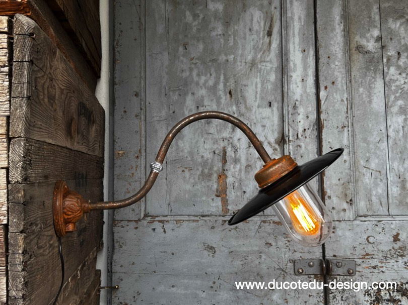 applique grande Lampe de cour, col de cygne exterieur semi-courbé – Image 3