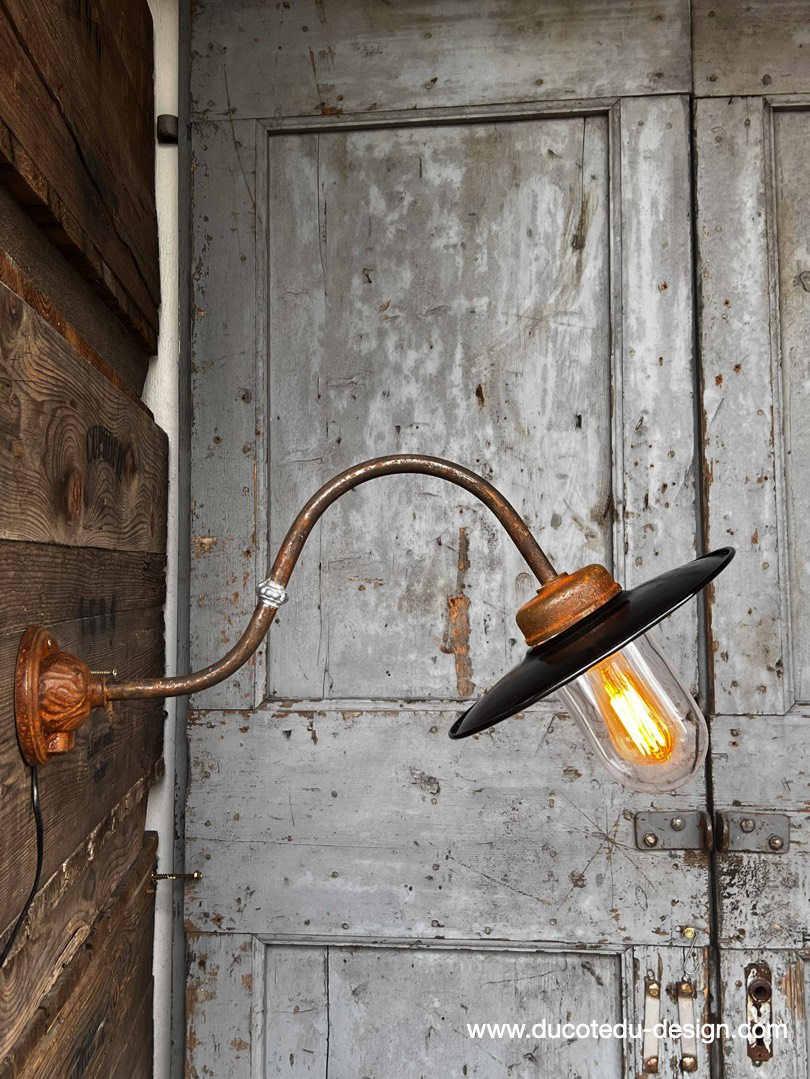 applique grande Lampe de cour, col de cygne exterieur semi-courbé – Image 4