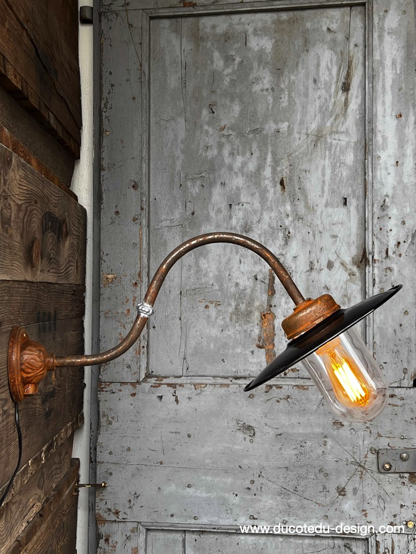 applique grande Lampe de cour, col de cygne exterieur semi-courbé – Image 5