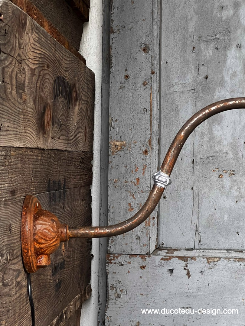 applique grande Lampe de cour, col de cygne exterieur semi-courbé – Image 6