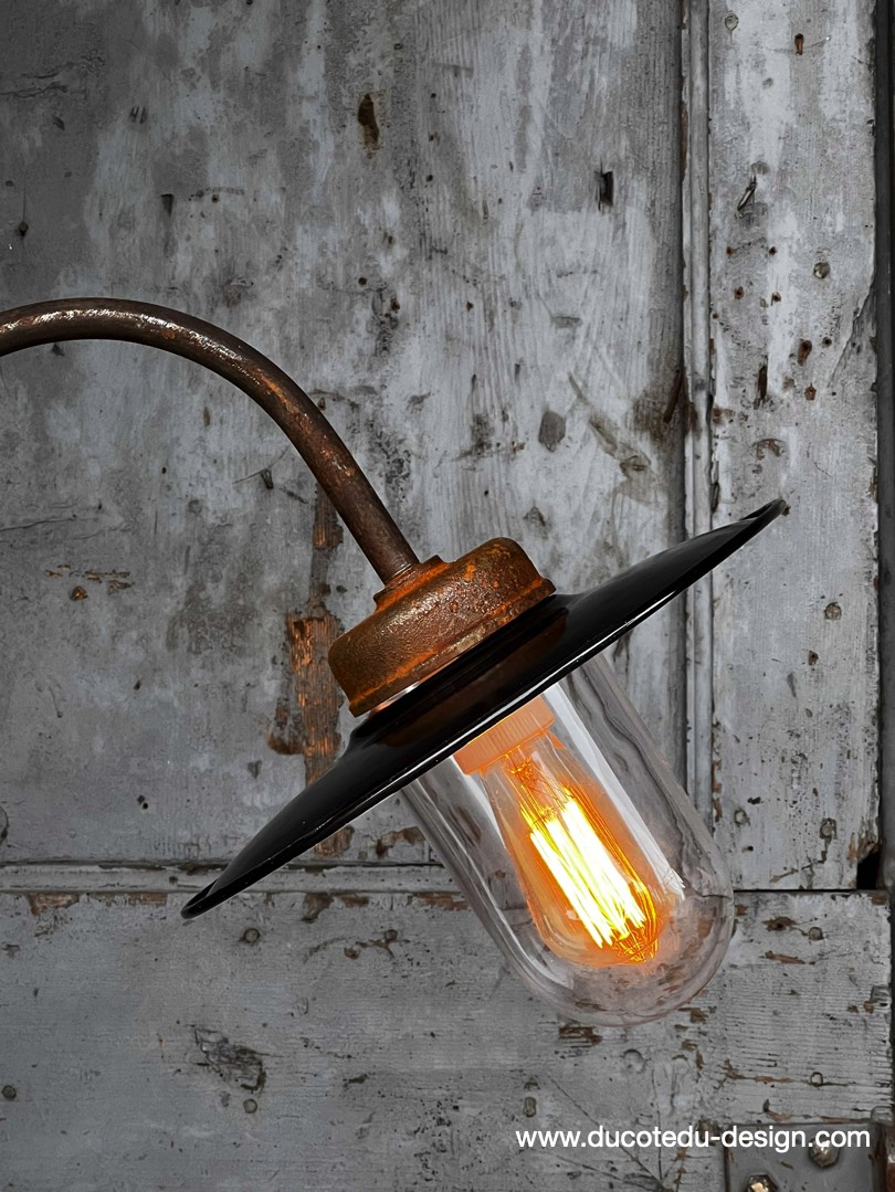 applique grande Lampe de cour, col de cygne exterieur semi-courbé – Image 7