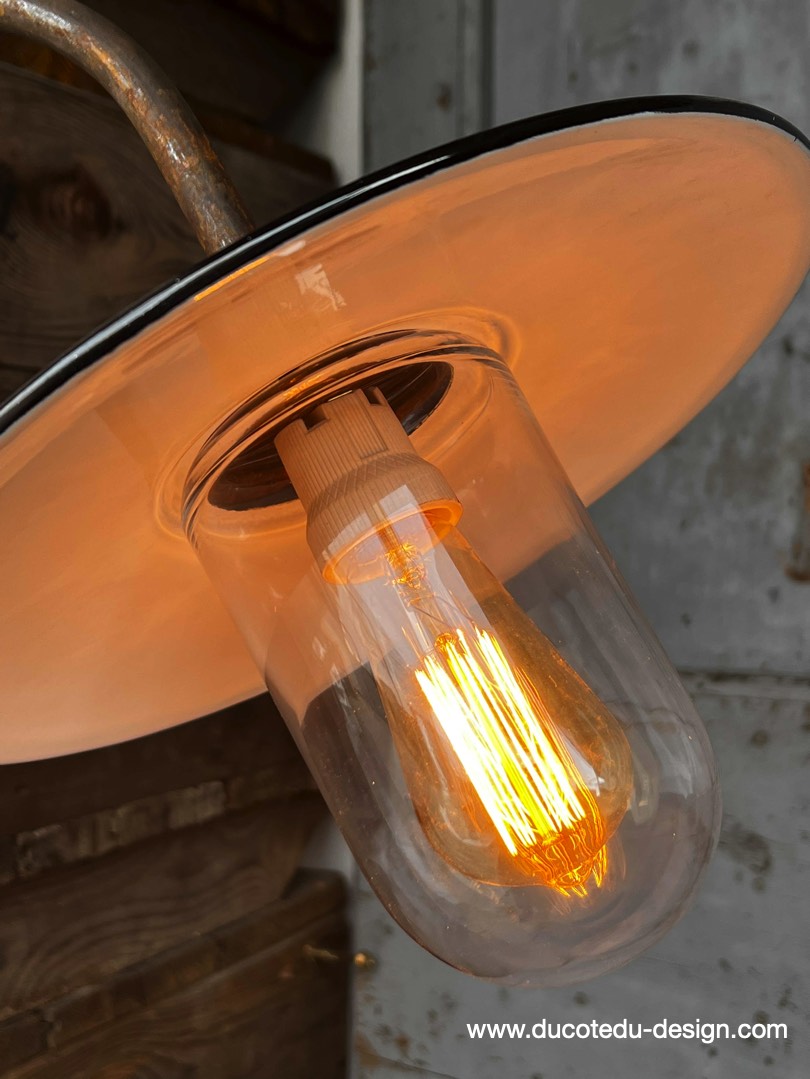 applique grande Lampe de cour, col de cygne exterieur semi-courbé – Image 2