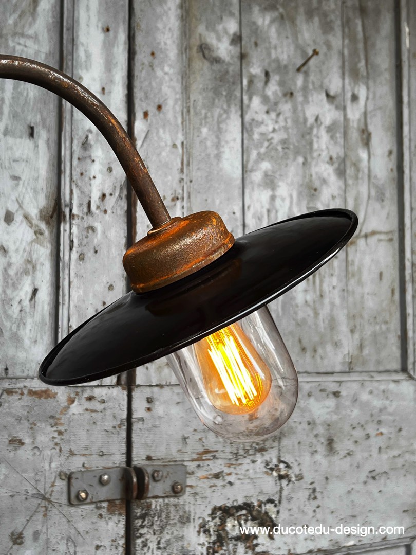 applique grande Lampe de cour, col de cygne exterieur semi-courbé – Image 9