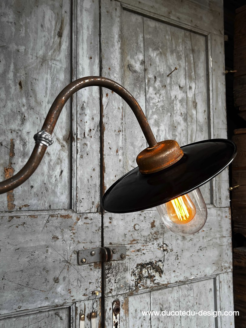 applique grande Lampe de cour, col de cygne exterieur semi-courbé – Image 10