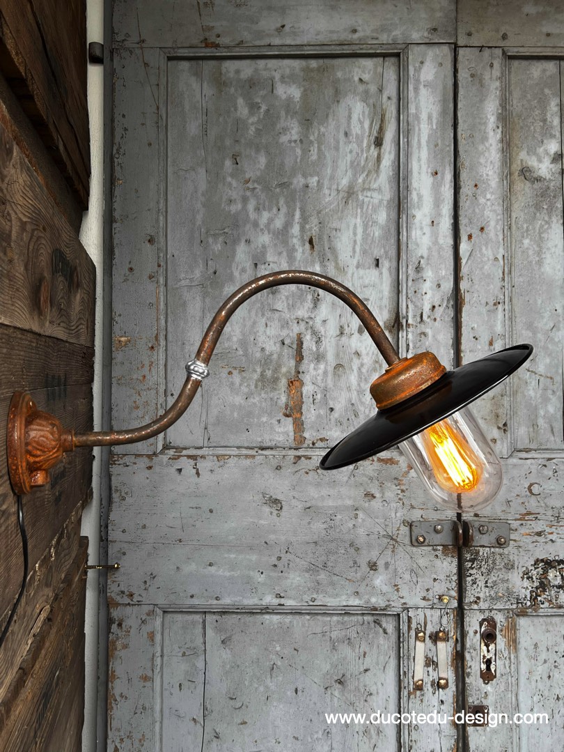 applique grande Lampe de cour, col de cygne exterieur semi-courbé – Image 13