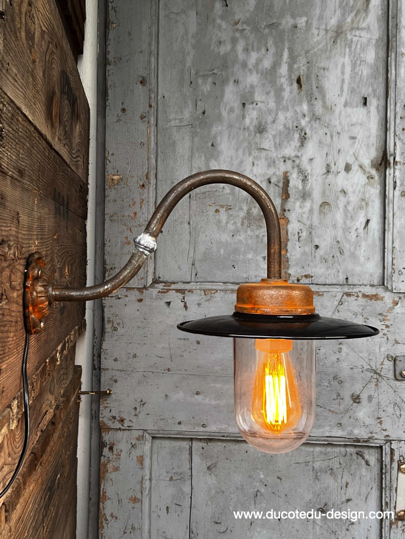 applique potence Lampe de cour, col de cygne exterieur angle droit – Image 2