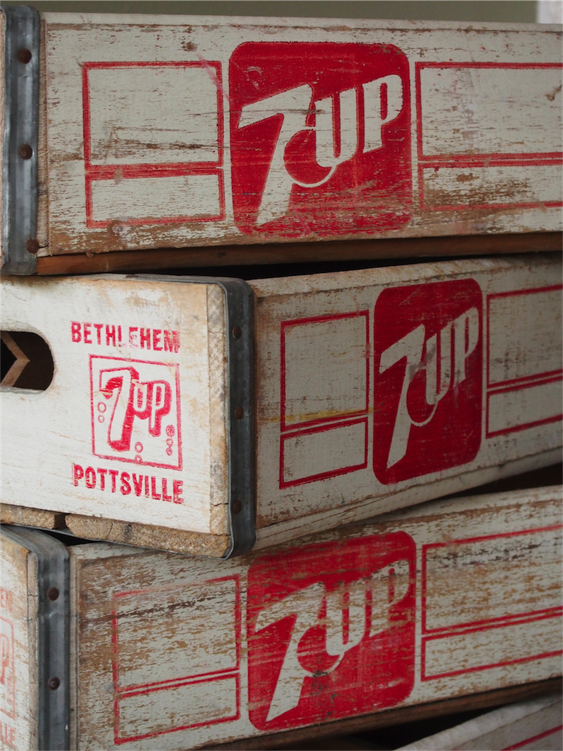 caisse bois brasserie café Seven Up – Image 3