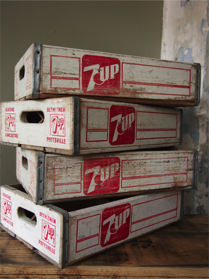 caisse bois brasserie café Seven Up – Image 7