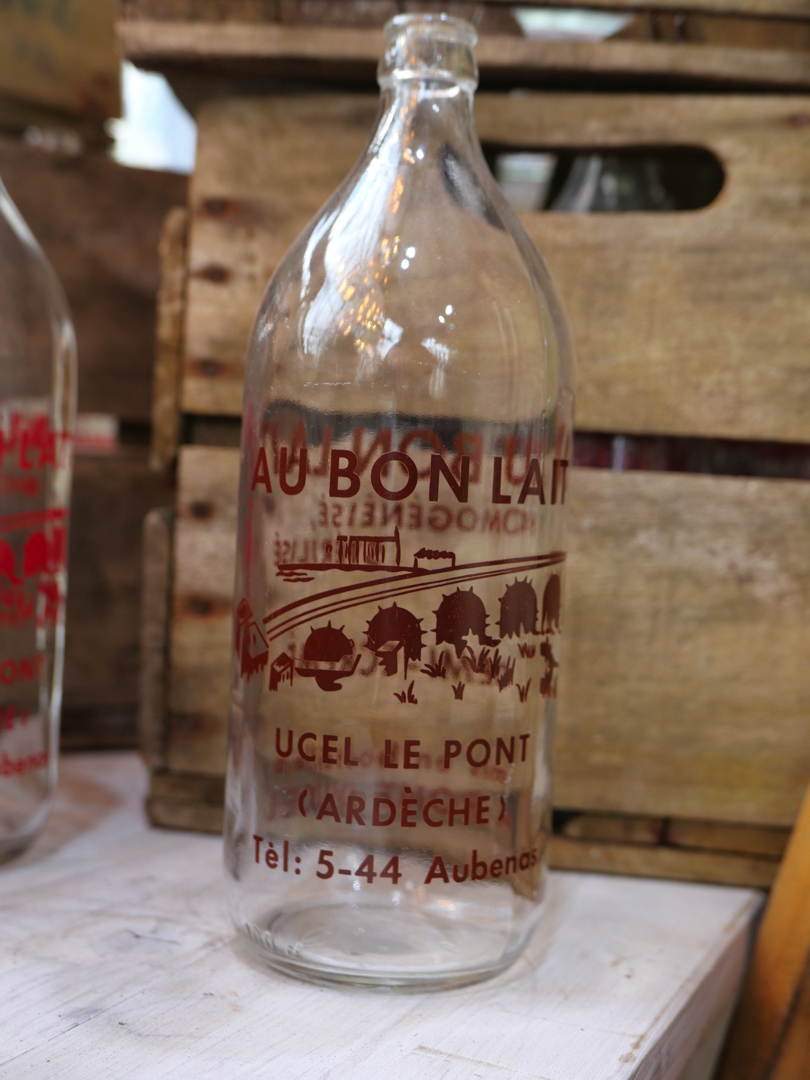 ancienne consigne bouteille en verre au bon lait marron – Image 4