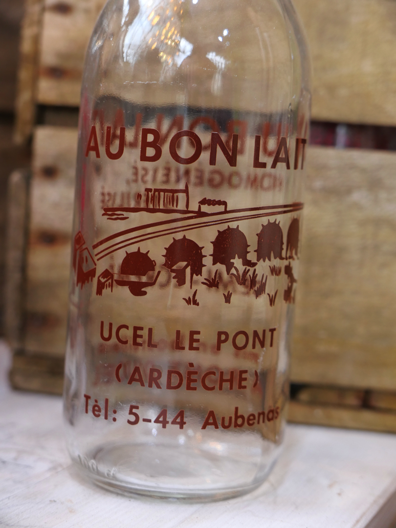 ancienne consigne bouteille en verre au bon lait marron – Image 5