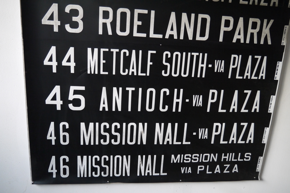 top deco ! tres grand kakemono destination bus USA ligne floride annees 60/70 – Image 6