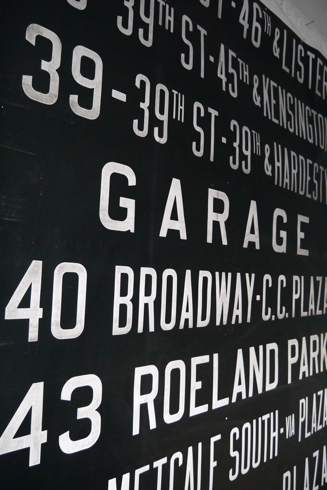 top deco ! tres grand kakemono destination bus USA ligne floride annees 60/70 – Image 7