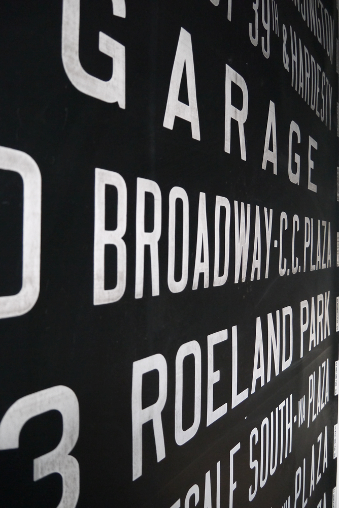 top deco ! tres grand kakemono destination bus USA ligne floride annees 60/70 – Image 8