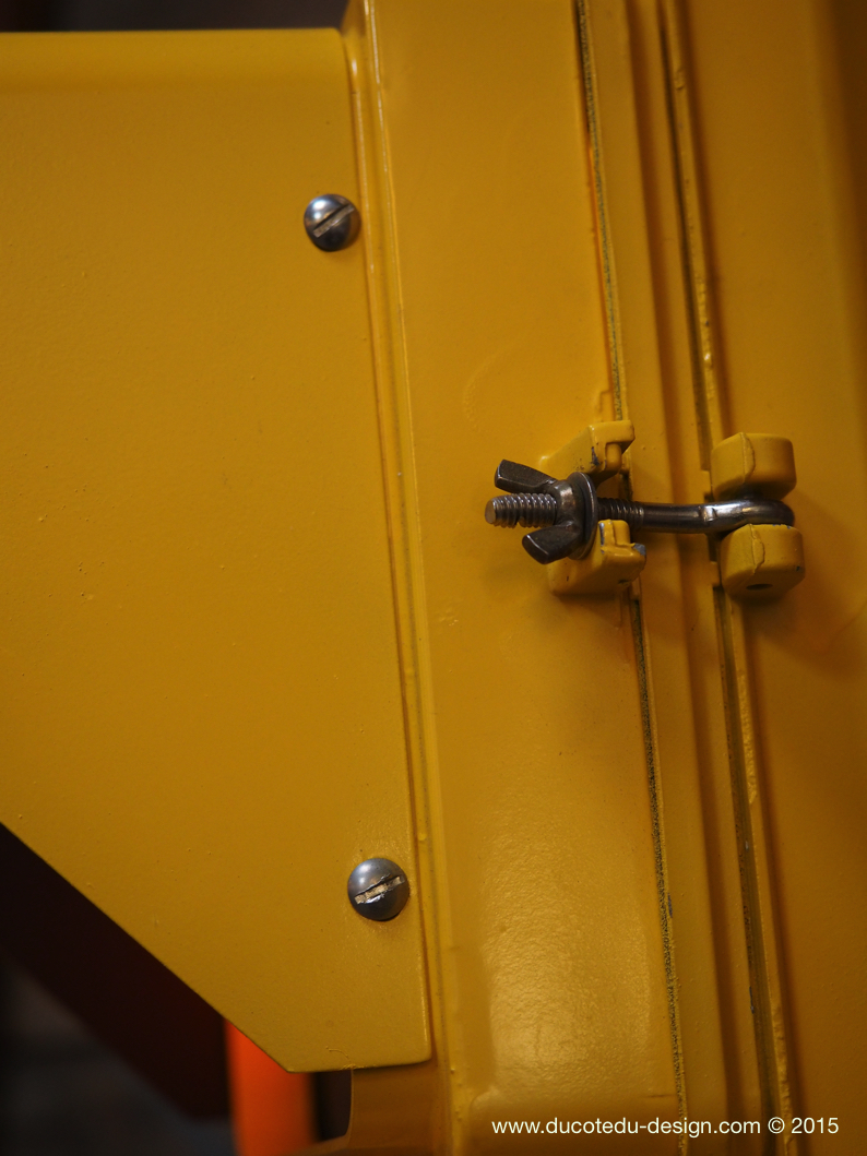 New York feu dont walk americain vintage USA jaune d'origine avec fixations murale – Image 7