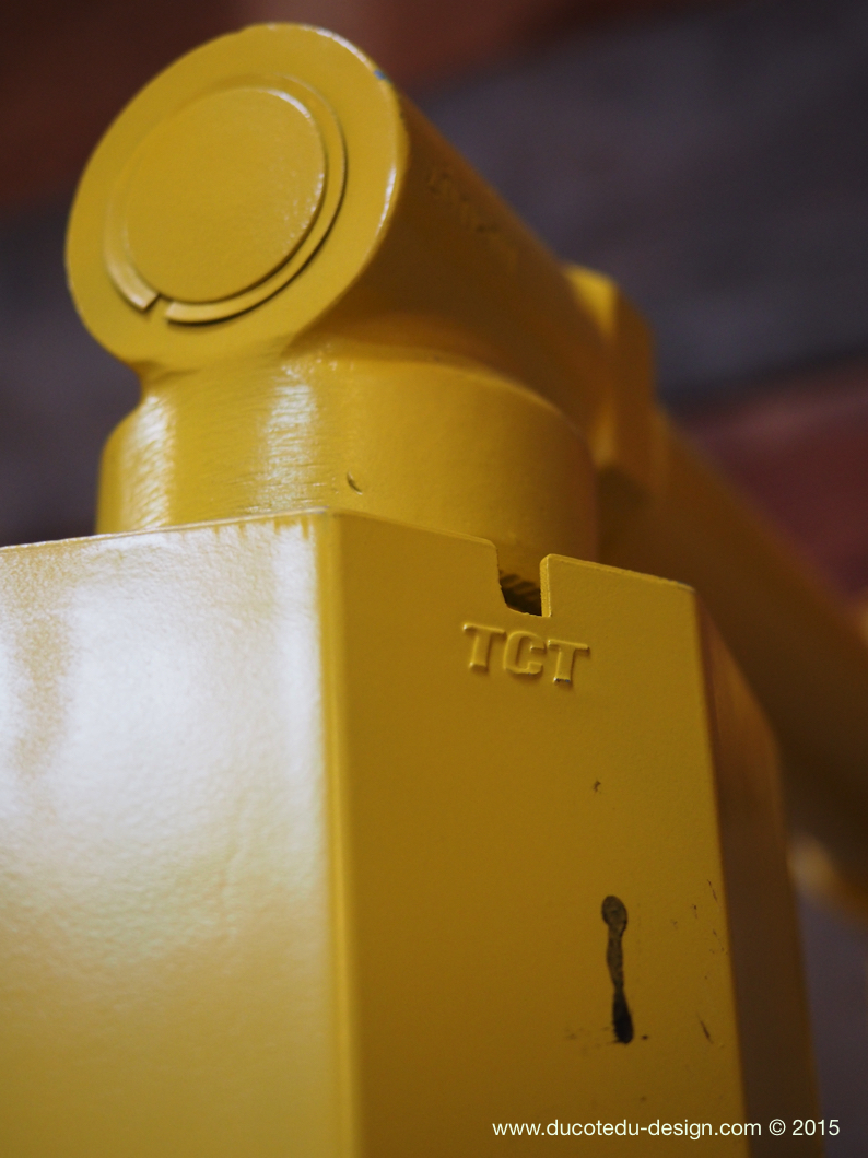 New York feu dont walk americain vintage USA jaune d'origine avec fixations murale – Image 9