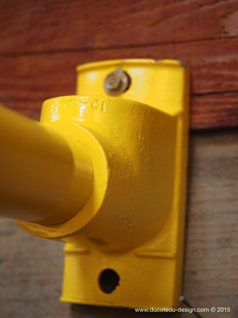 New York feu dont walk americain vintage USA jaune d'origine avec fixations murale – Image 10