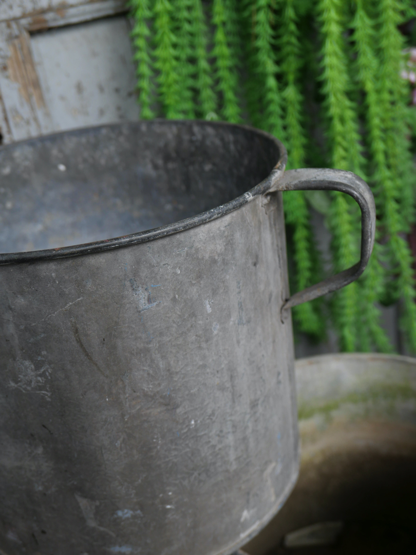 Pot en zinc, ideal cache pot plante grand modele – Image 3