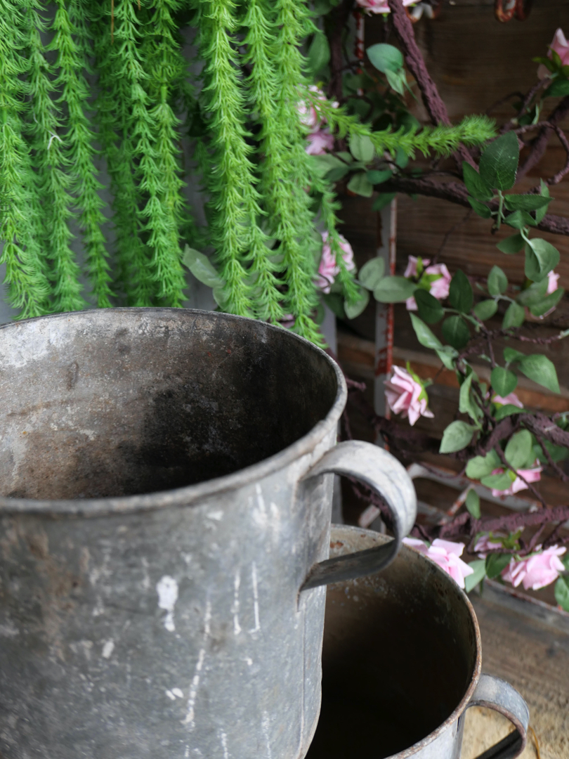 Pot en zinc, ideal cache pot plante petit modele – Image 4