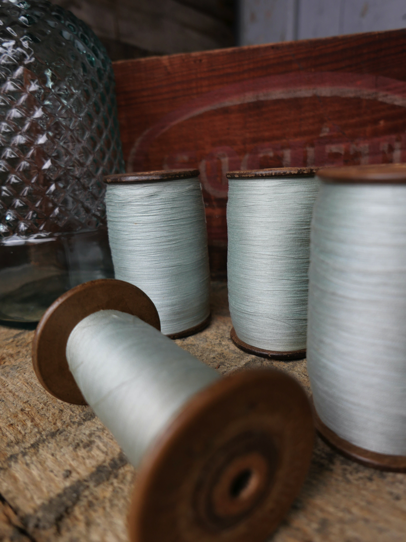 Lot de 4 bobines des anciennes filatures Lyonnaises vert d'eau – Image 4