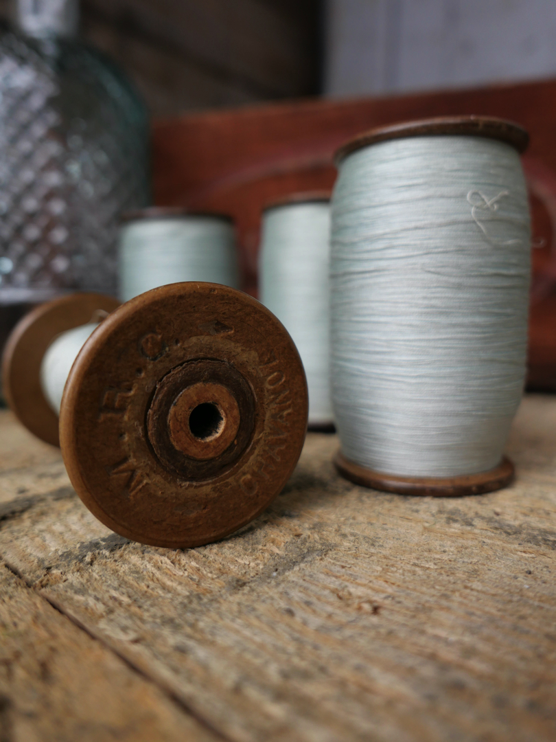 Lot de 4 bobines des anciennes filatures Lyonnaises vert d'eau – Image 5