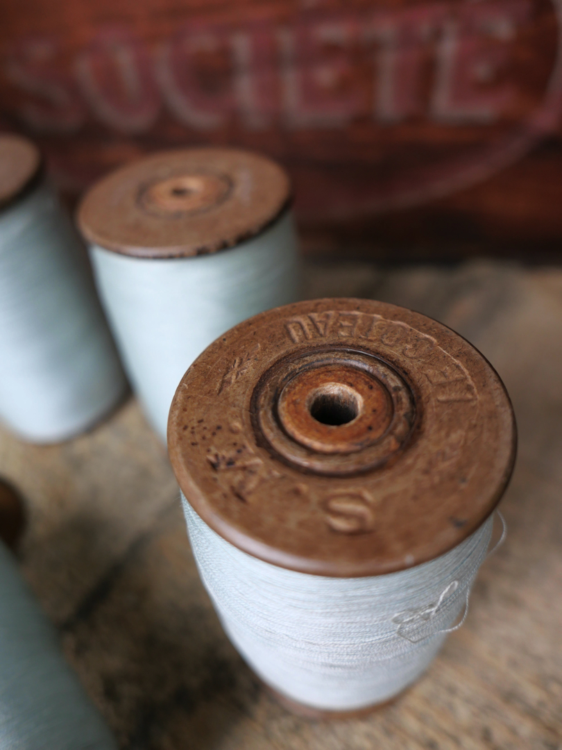 Lot de 4 bobines des anciennes filatures Lyonnaises vert d'eau – Image 7