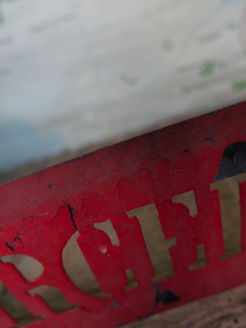 ancien pochoir marquage transport caisse de musee / porcelaine – Image 5