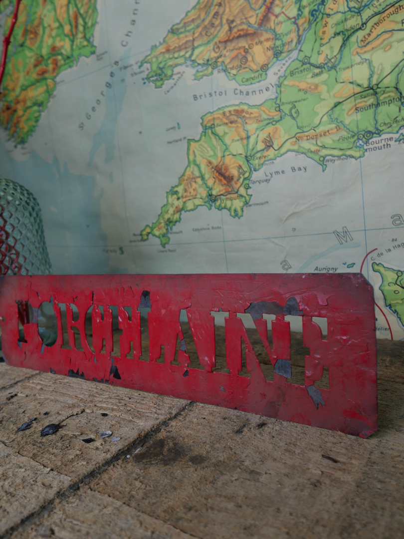 ancien pochoir marquage transport caisse de musee / porcelaine – Image 4