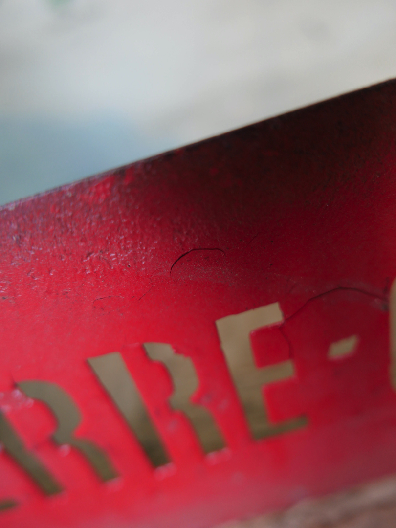 ancien pochoir marquage transport caisse de musee / Terre cuite – Image 4