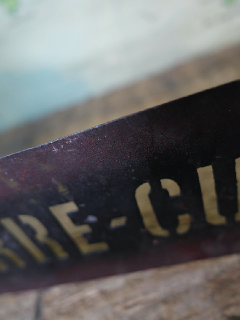 ancien pochoir marquage transport caisse de musee / Terre cuite noir – Image 5