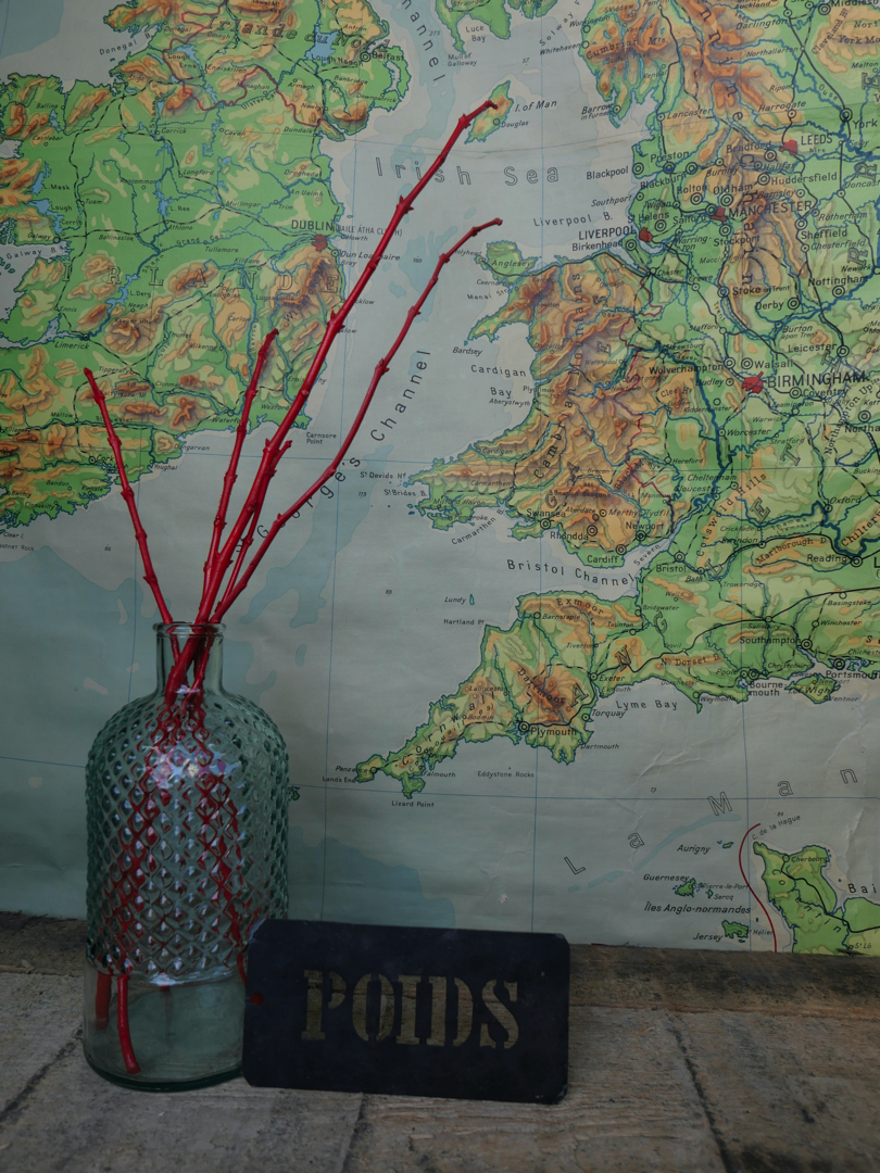 ancien pochoir marquage transport caisse de musee / Poids – Image 2