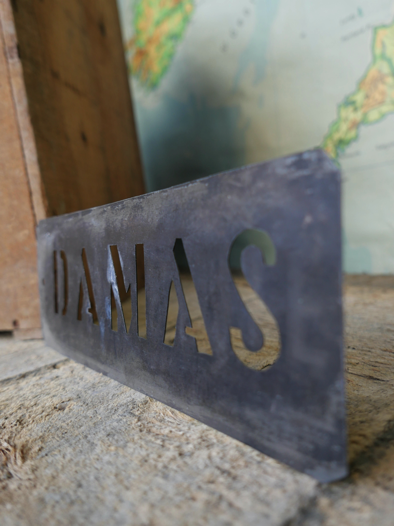 ancien pochoir marquage transport caisse de musee / Damas – Image 4