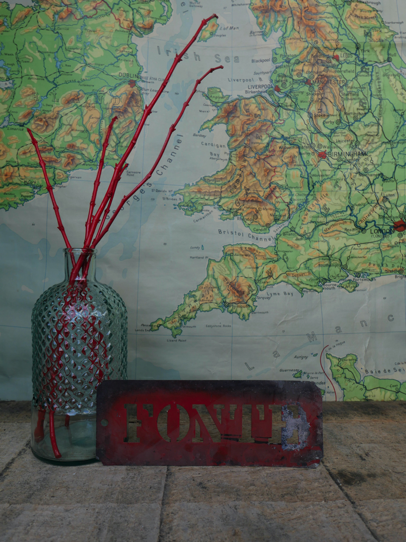 ancien pochoir marquage transport caisse de musee / Fonte – Image 2